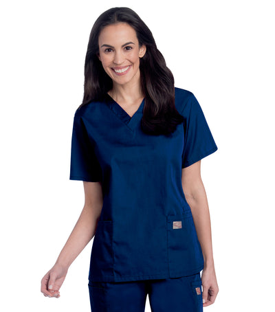 Women's 3 Pocket V-Neck Scrub Top for Nursing