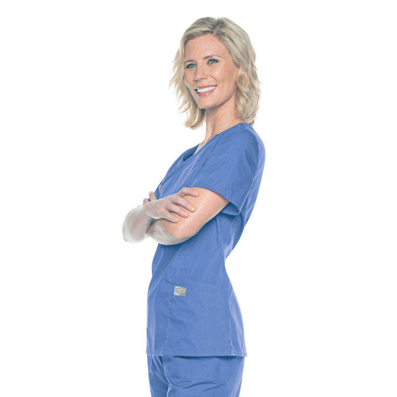 CEIL - Landau ScrubZone Women's 2 Pocket Mock Wrap Scrub Top for Nursing - Image 3