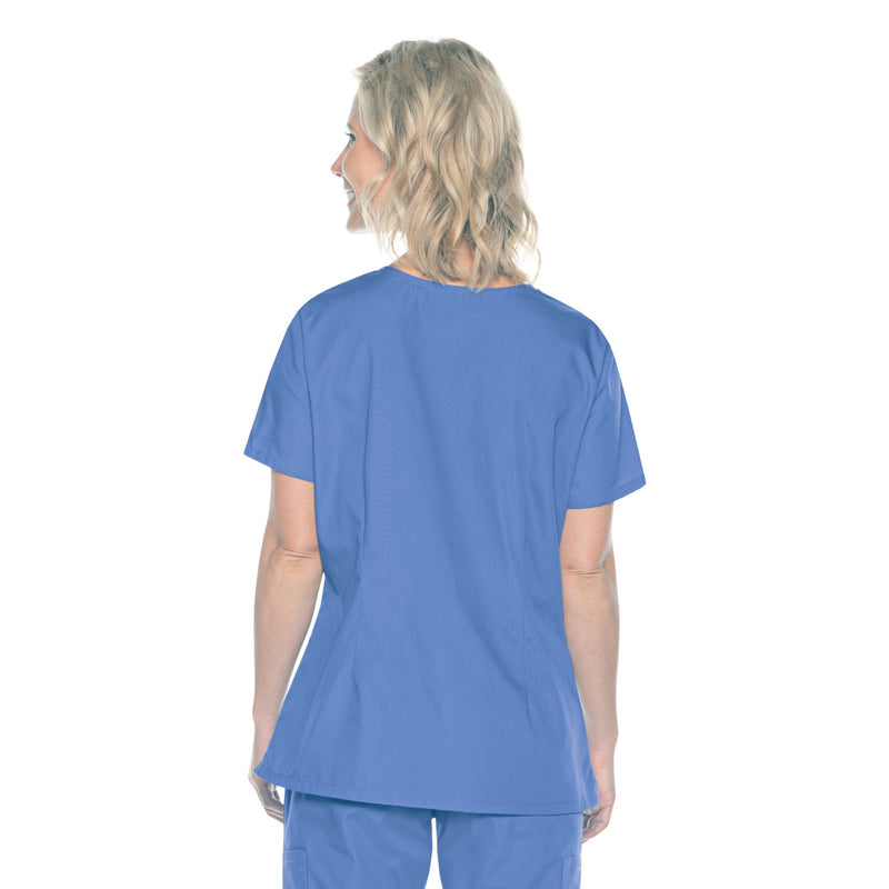 CEIL - Landau ScrubZone Women's 2 Pocket Mock Wrap Scrub Top for Nursing - Image 4