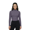 CHARCOAL - Natural Uniforms Women's Long Sleeve Mock Turtle Neck Under Scrub T-Shirt for Nursing - Image 3