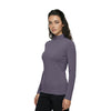 CHARCOAL - Natural Uniforms Women's Long Sleeve Mock Turtle Neck Under Scrub T-Shirt for Nursing - Image 4