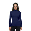 TRUE NAVY - Natural Uniforms Women's Long Sleeve Mock Turtle Neck Under Scrub T-Shirt for Nursing - Image 1