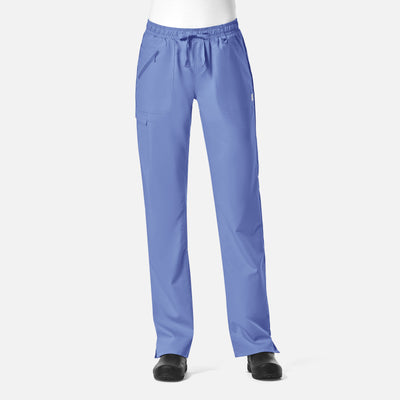 Women's 7 Pocket EON Full Elastic Zipper Pocket Cargo Scrub Pant
