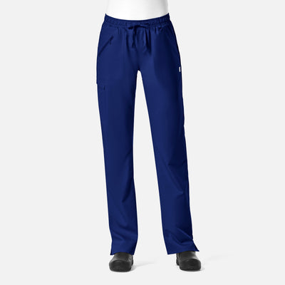 Women's 7 Pocket Full Elastic Zipper Pocket Cargo Scrub Pants