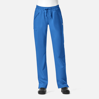 Women's 7 Pocket Full Elastic Zipper Pocket Cargo Scrub Pants