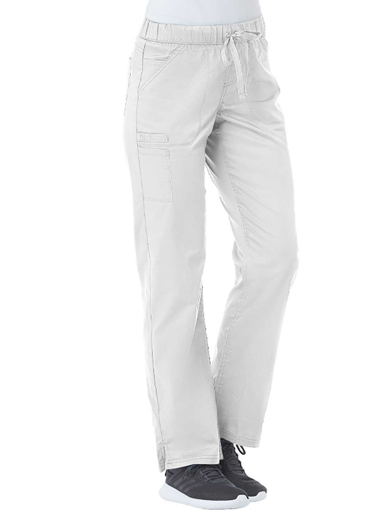 White - Maevn Scrub Pants - Detail View