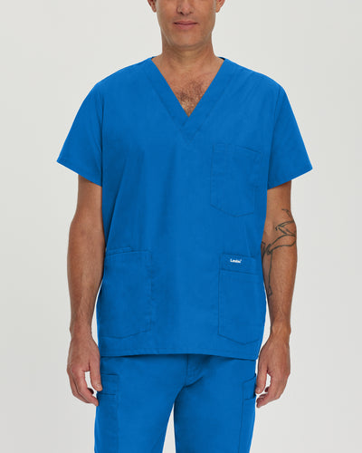 Men's 5 Pocket V-Neck Scrub Top for Nursing