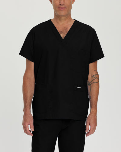 Men's 5 Pocket V-Neck Scrub Top for Nursing