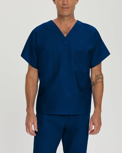 Unisex 1 Pocket Unisex V-Neck Scrub Top for Nursing