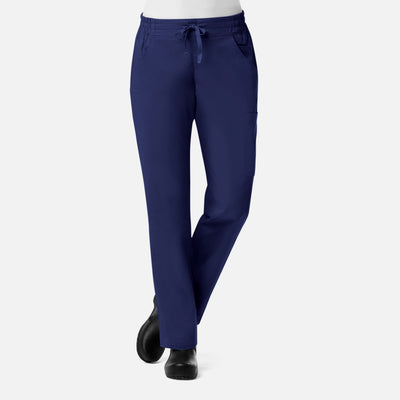 Women's 5 Pocket Mesh Pocket 3-Quaters Elastic Band Scrub Pants
