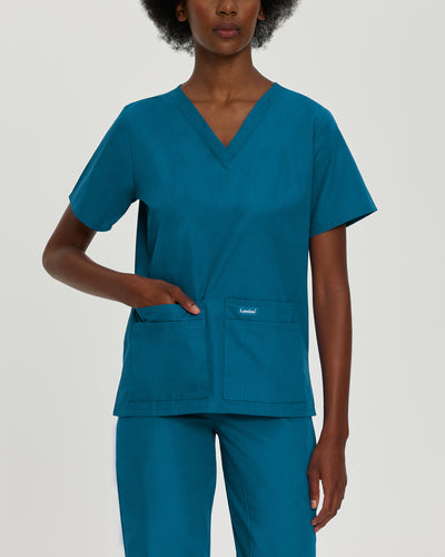 Women's V-Neck Scrub Top for Nursing