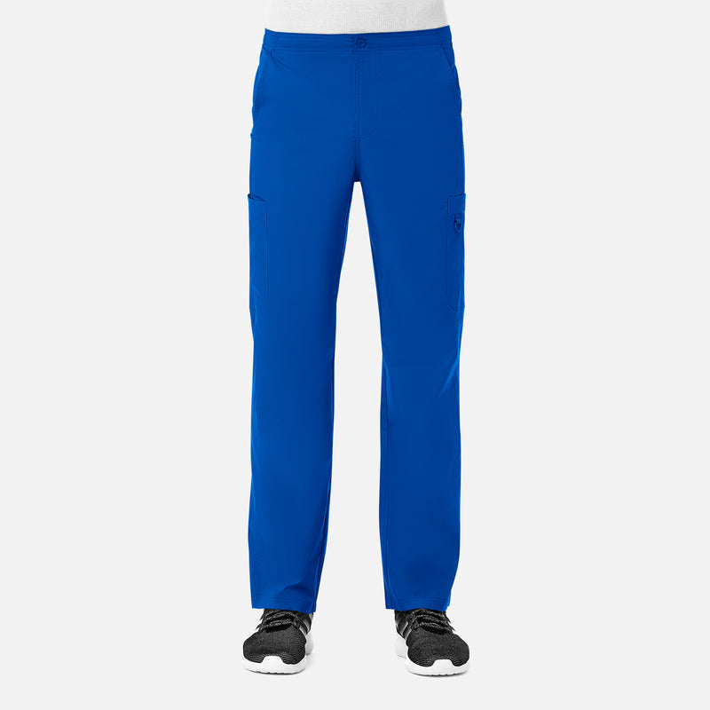 Royal Blue - Maevn Men's Scrub Pants - Side View