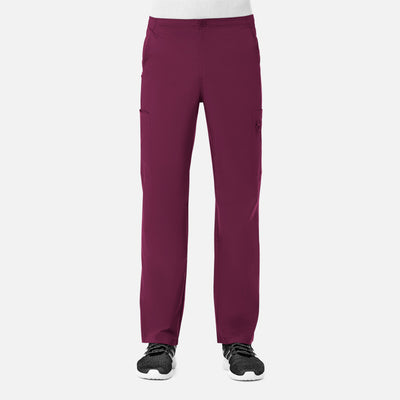 Men's 8 Pocket Half Elastic Fly Front Cargo Scrub Pants