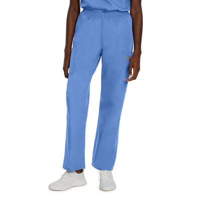 Pantalón de uniforme recto para mujer con 3 bolsillos tipo cargo para enfermería