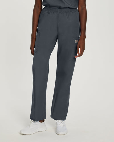 Pantalón de uniforme recto para mujer con 3 bolsillos tipo cargo para enfermería