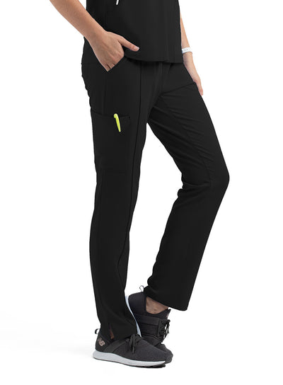 Pantalones médicos cónicos de 5 bolsillos para mujer
