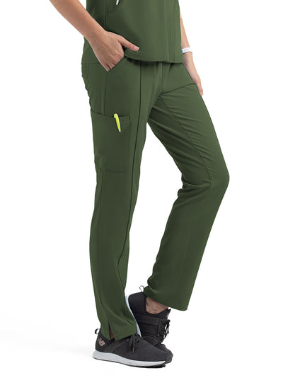 Women's 5 Pocket Waist Tapered Leg Scrub Pants