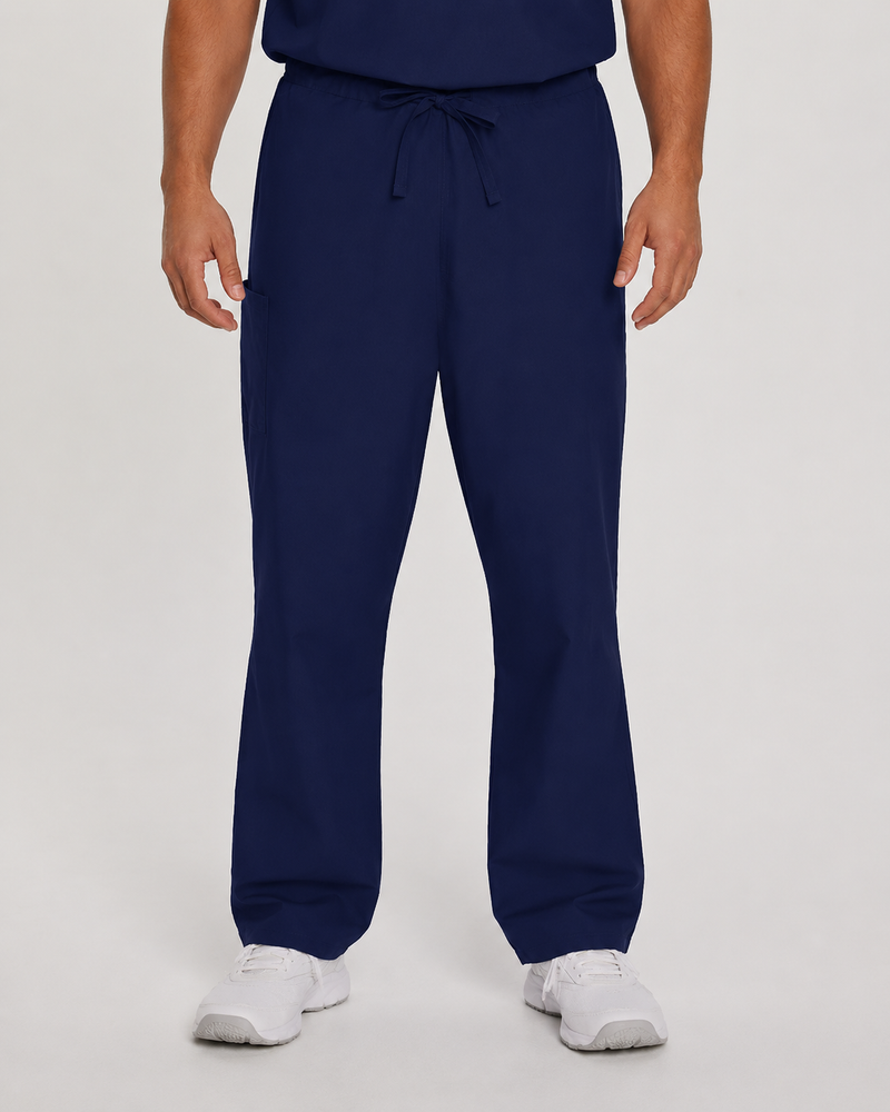 Pantalón de uniforme unisex de pierna recta con 2 bolsillos para enfermería