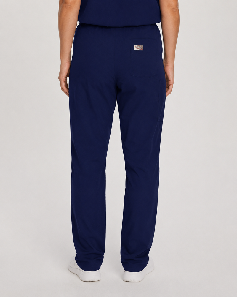 Pantalón de uniforme unisex de pierna recta con 2 bolsillos para enfermería