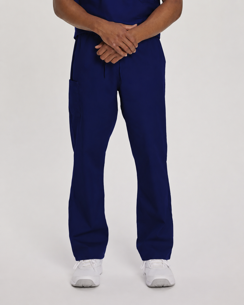 Pantalón de uniforme unisex de pierna recta con 2 bolsillos para enfermería