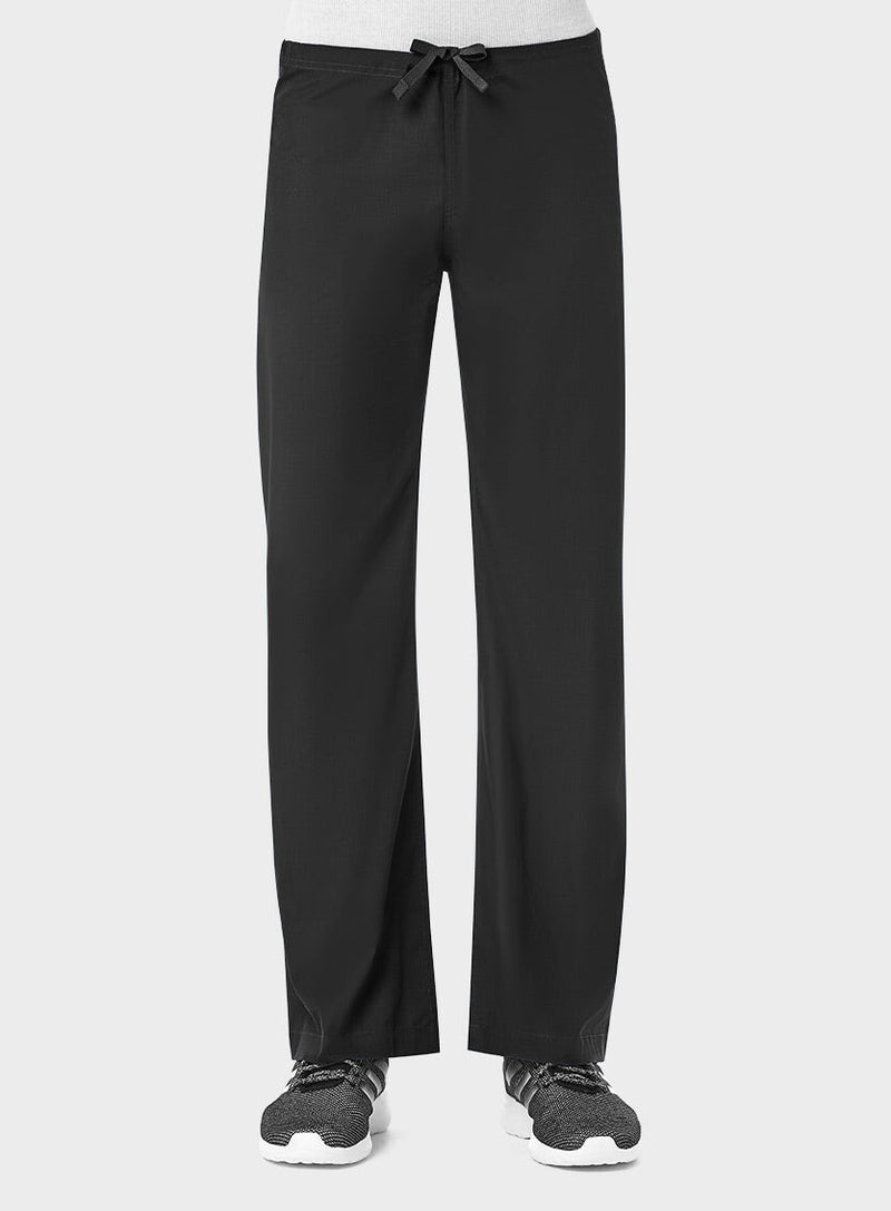 Blk - Maevn Unisex Scrub Pants - Side View