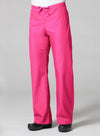 Hot Pink - Maevn Unisex Scrub Pants - Back View
