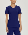 TRUE NAVY - Urbane Women's 3 Pocket V-Neck Performance Scrub Top for Nursing - Image 1