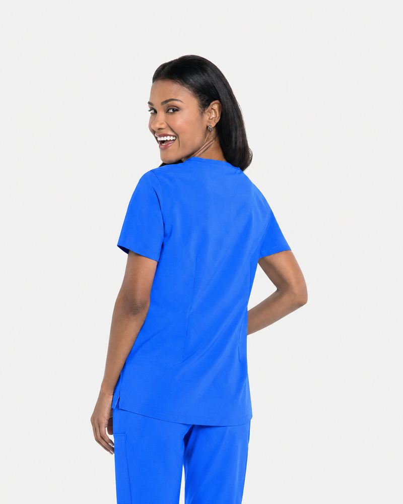 Women's 3 Pocket V-Neck Performance Scrub Top for Nursing