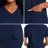 Women's 3 Pocket V-Neck Performance Scrub Top for Nursing