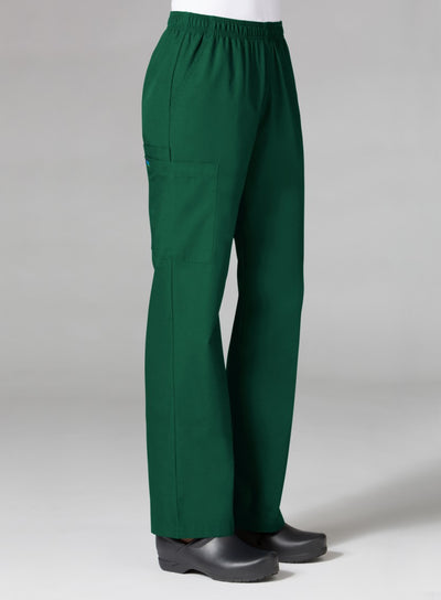 Women's 3 Pocket Core Full Elastic Waistband Cargo Scrub Pant