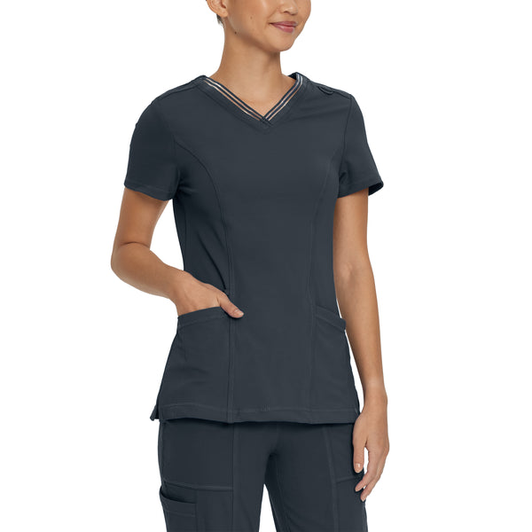 Urbane Impulse Women's 2 Pocket V-Neck Activewear Scrub Top for Nursing