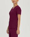 WINE - Urbane Impulse Women's 2 Pocket V-Neck Activewear Scrub Top for Nursing - Image 2