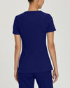 TRUE NAVY - Urbane Impulse Women's 2 Pocket V-Neck Activewear Scrub Top for Nursing - Image 3