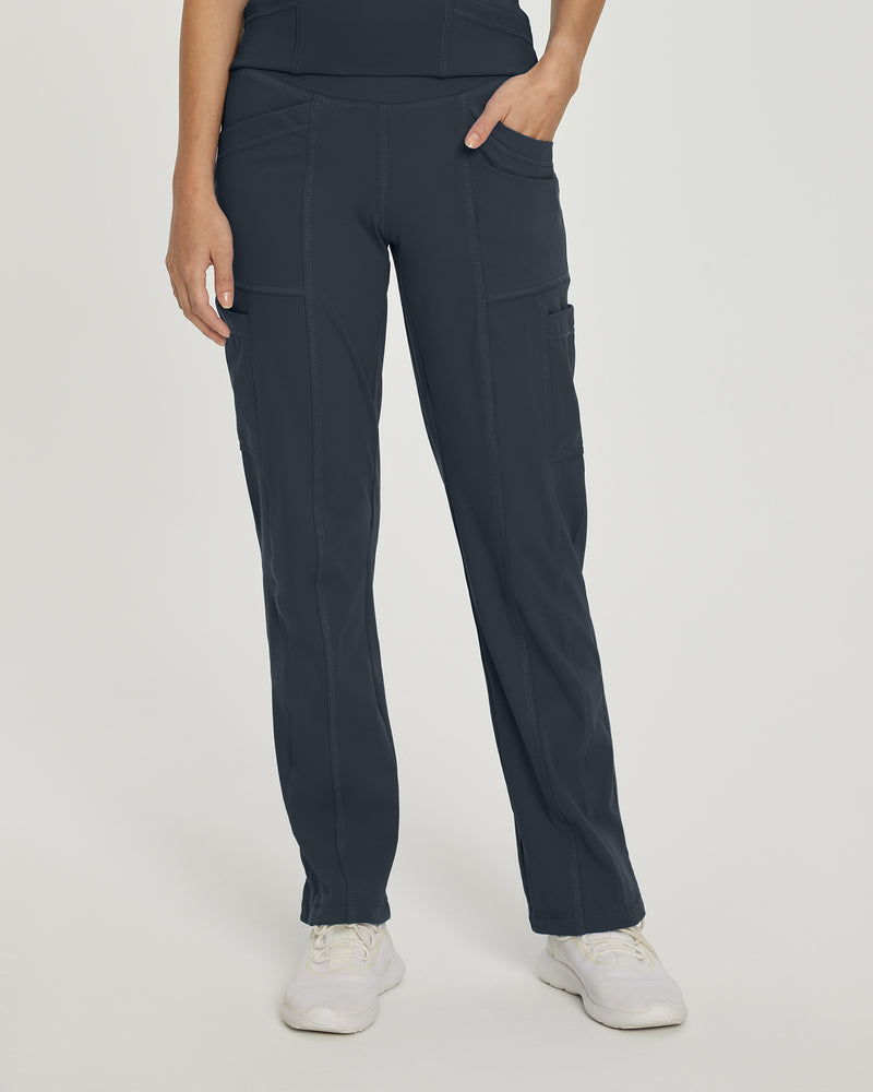 GRAPHITE - Urbane Impulse Women's 4 Pocket Cargo Straight Leg Activewear Scrub Pant for Nursing - Image 1