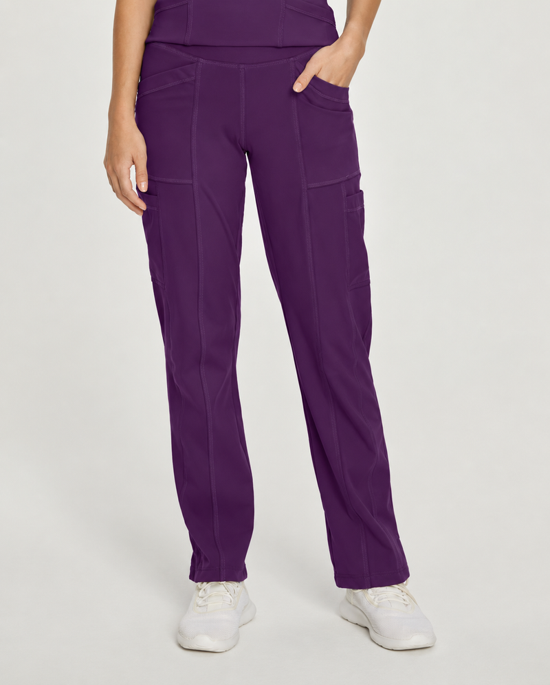 Urbane Impulse Women's 4 Pocket Cargo Straight Leg Activewear Scrub Pant for Nursing