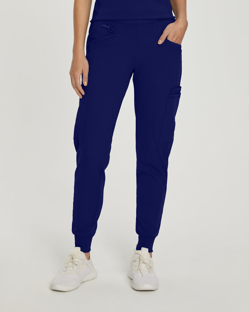 TRUE NAVY - Urbane Impulse Women's 6 Pocket Jogger Activewear Scrub Pant for Nursing - Image 1