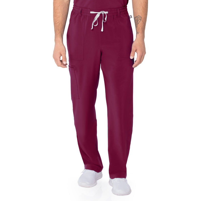 WINE - Urbane Performance Men's Men's Tapered Leg Cargo Performance Scrub Pant for Nursing - Image 1