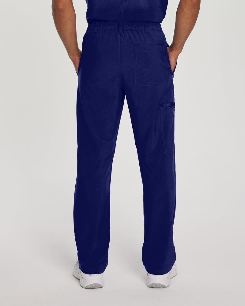 TRUE NAVY - Urbane Performance Men's Men's Tapered Leg Cargo Performance Scrub Pant for Nursing - Image 3