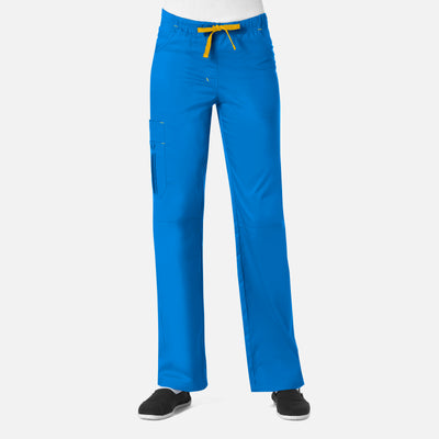 Women's 4 Pocket Blossom Pintuck Cargo Scrub Pant