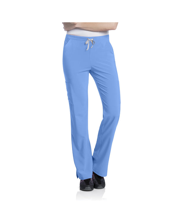 Women's 6 Pocket Cargo Flare Leg Performance Scrub Pant for Nursing