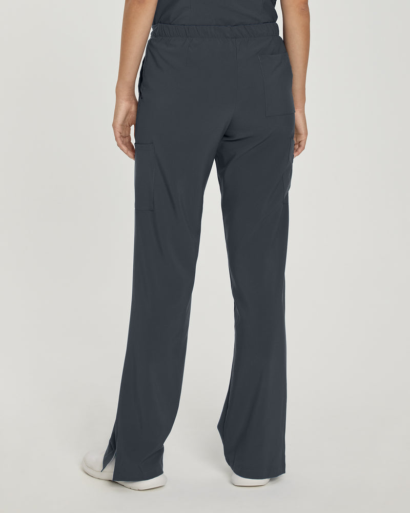 GRAPHITE - Urbane Women's 6 Pocket Cargo Flare Leg Performance Scrub Pant for Nursing - Image 3