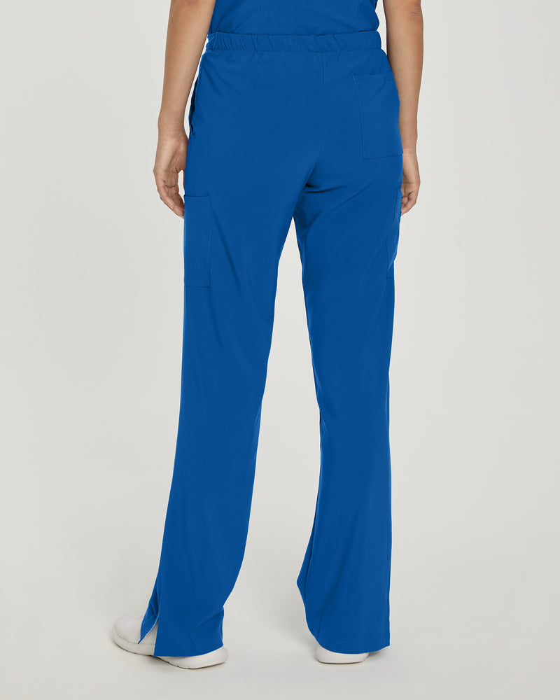 NEW ROYAL - Urbane Women's 6 Pocket Cargo Flare Leg Performance Scrub Pant for Nursing - Image 2