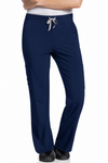 Pantalón de uniforme médico tipo cargo acampanado de alto rendimiento de 6 bolsillos para mujer