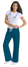 CARIBBEAN - Urbane Essentials Women's Relaxed Drawstring Straight Leg Scrub Pant for Nursing - Image 1