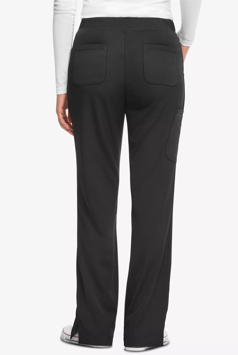 BLACK - Healing Hands HH Works Women's 6 Pocket Full Elastic Straight Leg Scrub Pant for Nursing - Image 1
