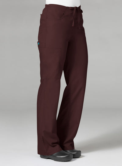 Pantalones médicos cargo utilitarios de 5 bolsillos para mujer