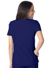 TRUE NAVY - Urbane Icon Women's 2 Pocket V-Neck Scrub Top for Nursing - Image 3