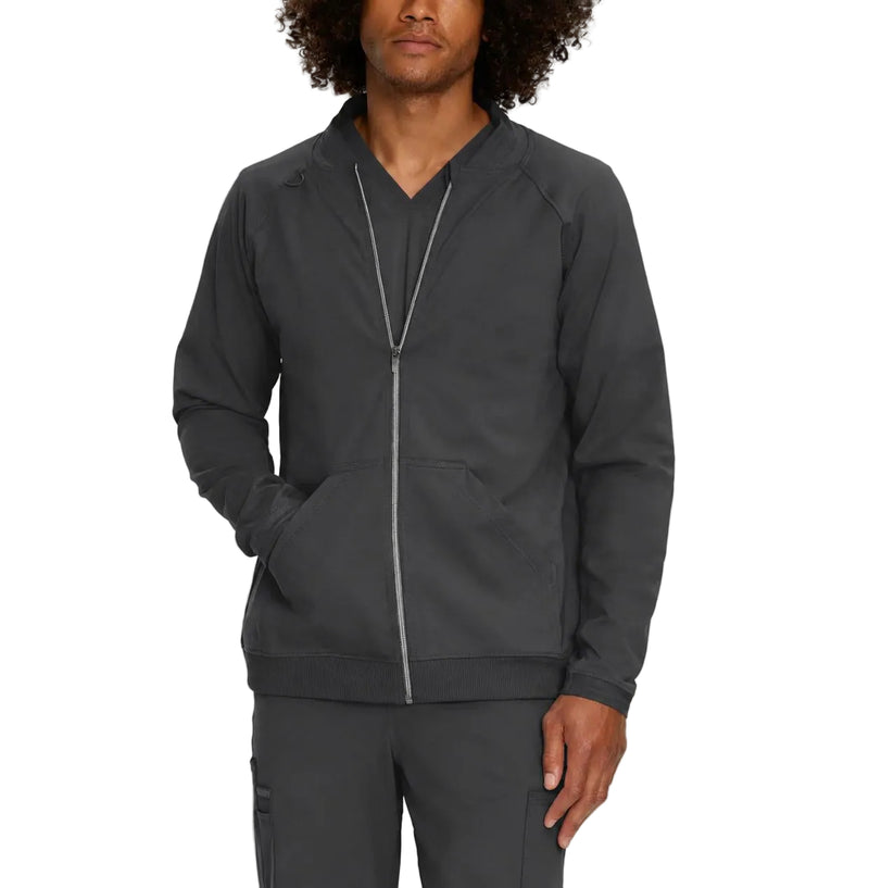 GRAPHITE - Urbane Impulse Men's 2 Pocket Zip Front Warm-Up Scrub Jacket for Nursing - Image 1
