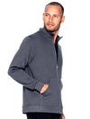 STEEL - Urbane Performance Men's 2 Pocket Zip Front Fleece Scrub Jacket for Nursing - Image 1