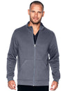 STEEL - Urbane Performance Men's 2 Pocket Zip Front Fleece Scrub Jacket for Nursing - Image 4